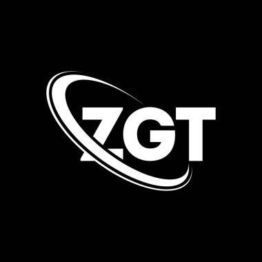 ZGT logosu. ZGT harfi. ZGT harf logosu tasarımı. Çember ve büyük harfli monogram logosuna bağlı baş harfler ZGT logosu. Teknoloji, iş ve emlak markası için ZGT tipografisi.