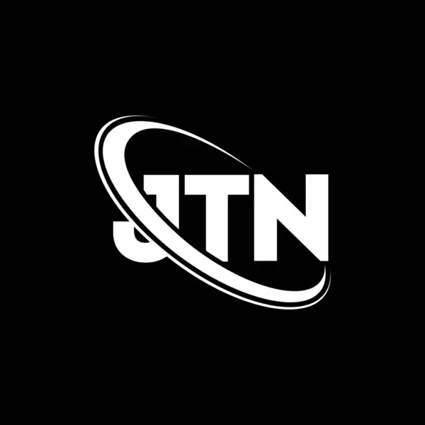 Logo Jtn Dopis Jtn Návrh Písmene Jtn Iniciály Logo Jtn — Stockový vektor