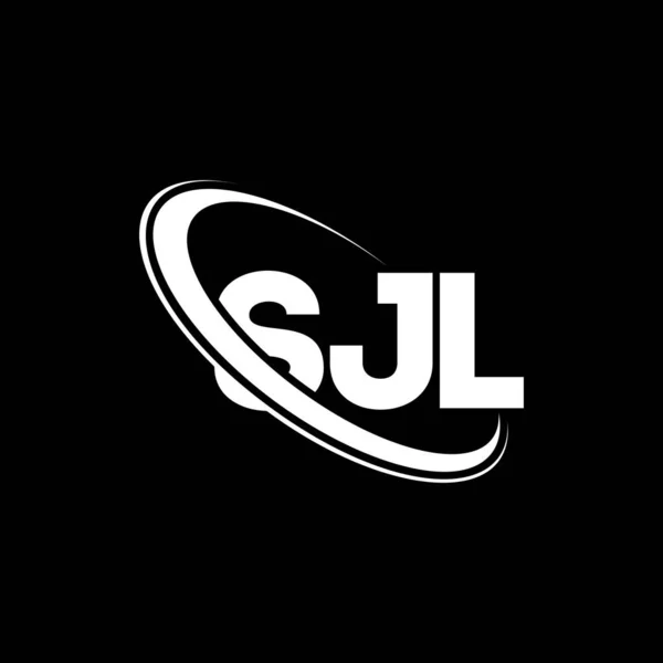 Logo Sjl List Sjl Projekt Logo Litery Sjl Inicjały Logo — Wektor stockowy