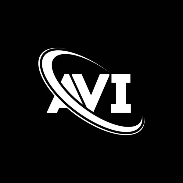 Avi Logo Avi Buchstabe Avi Buchstabe Logo Design Initialen Avi — Stockvektor
