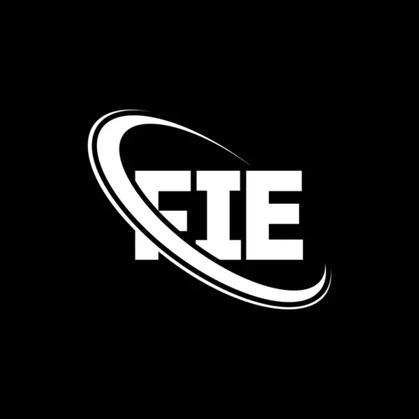 Logo Fie Dopis Fie Návrh Loga Fie Iniciály Fie Logo — Stockový vektor