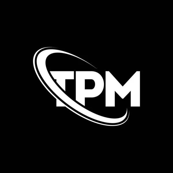 Tpm Logotypen Ett Brev Design Tpm Brevets Logotyp Initialer Tpm — Stock vektor