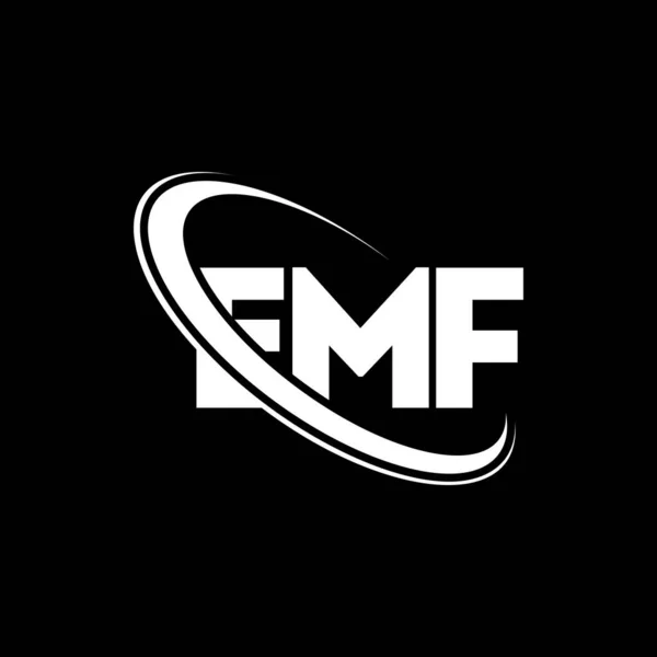 Logo Emf Carta Emf Diseño Del Logotipo Letra Emf Inicial — Archivo Imágenes Vectoriales