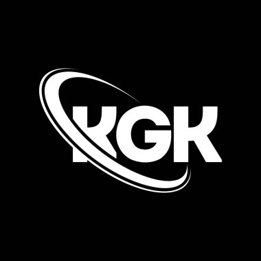 KGK logosu. KGK mektubu. KGK harf logosu tasarımı. Çember ve büyük harfli monogram logosuna bağlı KGK logosu. Teknoloji, iş ve emlak markası için KGK tipografisi.