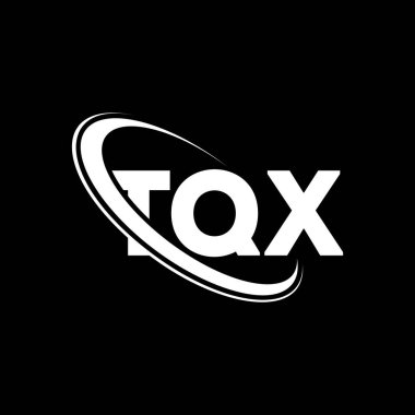 TQX logosu. TQX mektubu. TQX harf logosu tasarımı. Çember ve büyük harfli monogram logosuna bağlı baş harfler TQX logosu. Teknoloji, iş ve emlak markası için TQX tipografisi.