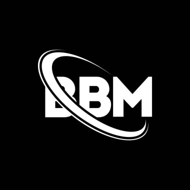 BBM logosu. BBM mektubu. BBM harfli logo tasarımı. Çember ve büyük harfli monogram logosuna bağlı ilk BBM logosu. Teknoloji, iş ve emlak markası için BBM tipografisi.