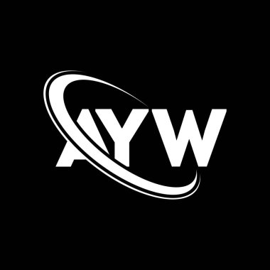 AYW logo. AYW letter. AYW letter logo design. Initials AYW logo linked with circle and uppercase monogram logo. AYW typography for technology, business and real estate brand.