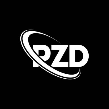 PZD logosu. PZD mektubu. PZD harf logosu tasarımı. Çember ve büyük harfli monogram logosuyla PZD logosunun baş harfleri. Teknoloji, iş ve emlak markası için PZD tipografisi.