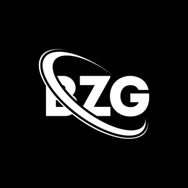 BZG logosu. BZG harfi. BZG harf logosu tasarımı. Çember ve büyük harfli monogram logosuna bağlı baş harfler BZG. Teknoloji, iş ve emlak markası için BZG tipografisi.