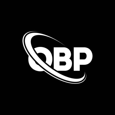 OBP logosu. OBP mektubu. OBP harf logosu tasarımı. Çember ve büyük harfli monogram logosuna bağlı baş harfler OBP logosu. Teknoloji, iş ve emlak markası için OBP tipografisi.