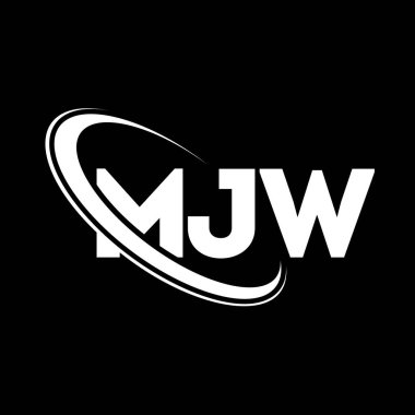 MJW logosu. MJW mektubu. MJW mektup logosu tasarımı. Çember ve büyük harfli monogram logosuna bağlı baş harfler MJW logosu. Teknoloji, iş ve emlak markası için MJW tipografisi.