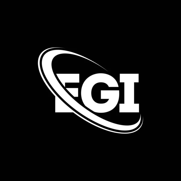 Логотип Egi Egi Лист Egi Дизайн Логотипу Ініціали Egi Пов — стоковий вектор