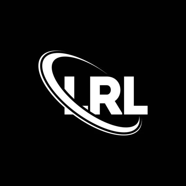 Lrl Logosu Lrl Mektubu Lrl Harf Logosu Tasarımı Çember Büyük — Stok Vektör