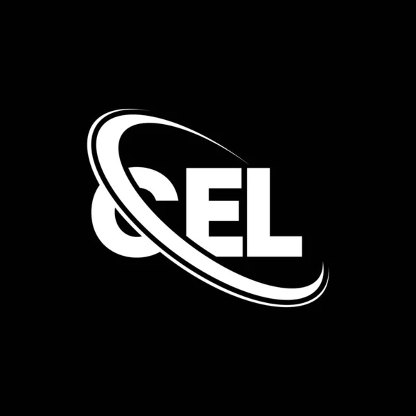 Cel Logo Cel Brief Design Des Cel Schriftzugs Initialen Cel — Stockvektor
