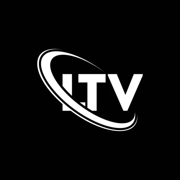 Логотип Ltv Письмо Ltv Дизайн Логотипа Ltv Логотип Ltv Связан — стоковый вектор