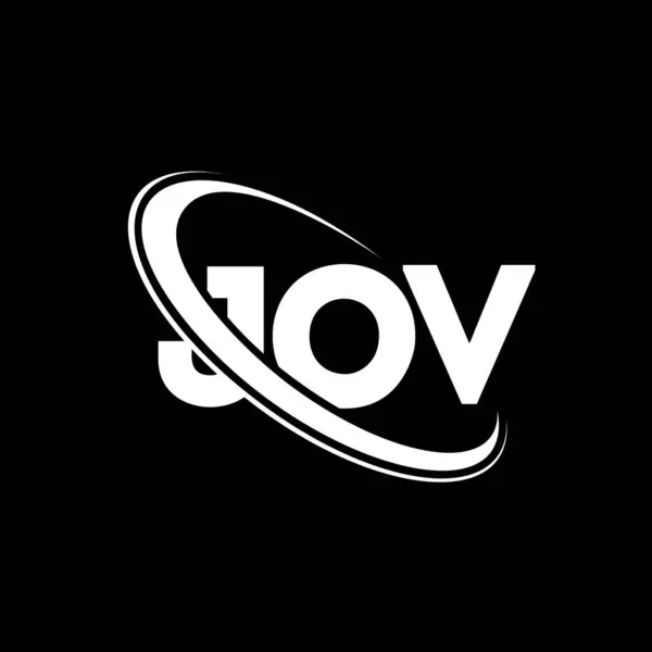 Logo Jov Lettera Jov Logo Jov Lettera Design Iniziali Logo — Vettoriale Stock