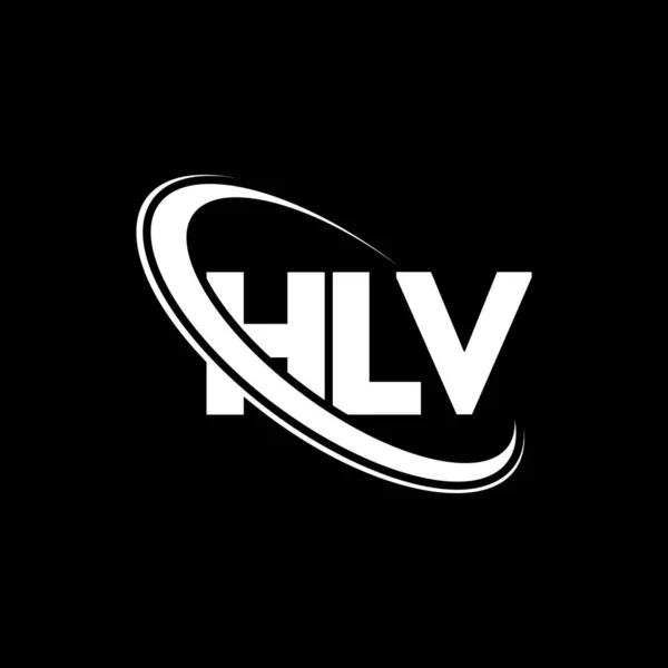 Логотип Hlv Лист Hlv Дизайн Логотипу Літери Hlv Ініційований Логотип — стоковий вектор