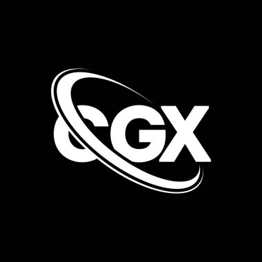 CGX logosu. CGX mektubu. CGX harfli logo tasarımı. Çember ve büyük harfli monogram logosuna bağlı baş harfler. Teknoloji, iş ve emlak markası için CGX tipografisi.