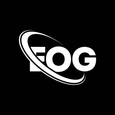 EOG logosu. EOG mektubu. EOG harf logosu tasarımı. Çember ve büyük harfli monogram logosuyla EOG logosunun baş harfleri. Teknoloji, iş ve emlak markası için EOG tipografisi.