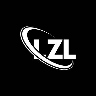 LZL logosu. LZL harfi. LZL harf logosu tasarımı. Çember ve büyük harfli monogram logosuna bağlı ilk LZL logosu. Teknoloji, iş ve emlak markası için LZL tipografisi.