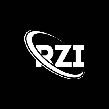RZI logosu. RZI mektubu. RZI harfli logo tasarımı. Çember ve büyük harfli monogram logosuna bağlı baş harfler RZI logosu. Teknoloji, iş ve emlak markası için RZI tipografisi.