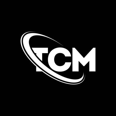 TCM logosu. TCM mektubu. TCM mektup logosu tasarımı. Çember ve büyük harfli monogram logosuna bağlı baş harfler TCM logosu. Teknoloji, iş ve emlak markası için TCM tipografisi.