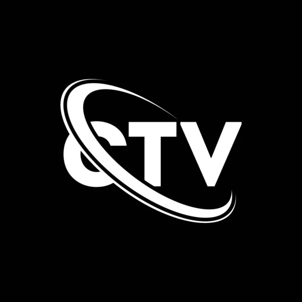 Ctv Logo Een Ctv Brief Ctv Letter Logo Ontwerp Initialen — Stockvector
