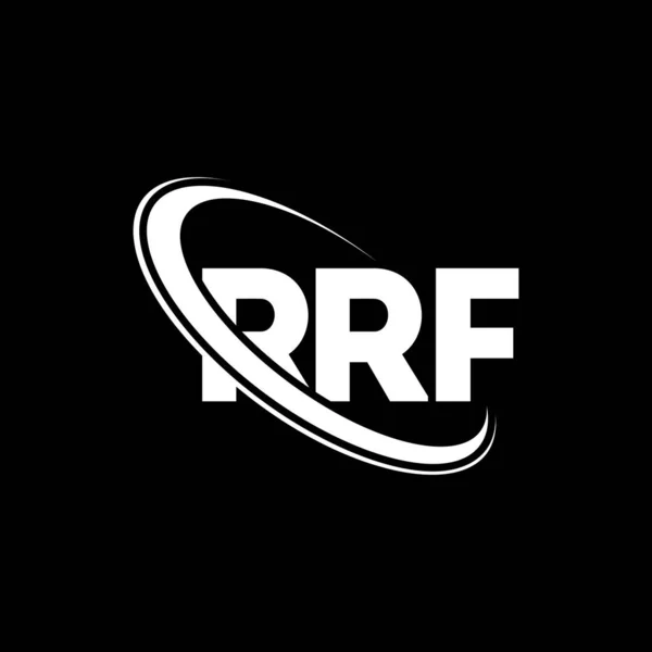 Rrf Logotyp Rrf Brev Rrf Bokstäver Logotyp Design Initialer Rrf — Stock vektor