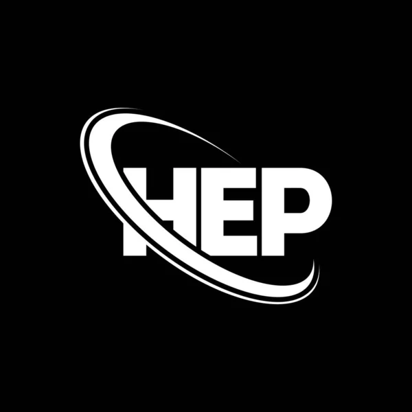 Логотип Hep Лист Hep Дизайн Логотипу Літери Hep Ініційований Логотип — стоковий вектор