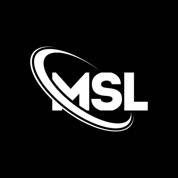 Msl Msl Msl 디자인 Msl 로고는 대문자 로고와 연결되어 비즈니스 — 스톡 벡터