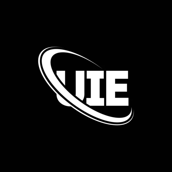 Logo Uie Dopis Uie Návrh Loga Uie Iniciály Logo Uie — Stockový vektor