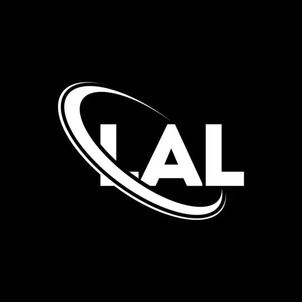 Lal Logotypen Lal Brev Lal Bokstav Logotyp Design Initialer Lal — Stock vektor