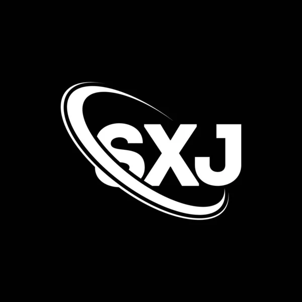 Logo Sxj Dopis Sxj Návrh Loga Sxj Iniciály Logo Sxj — Stockový vektor