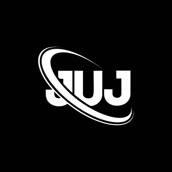Juj Juj Juj 디자인 Juj 로고는 대문자 로고와 연결되어 비즈니스 — 스톡 벡터