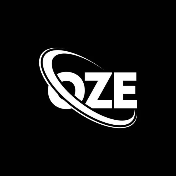 Oze Logo Oze Brief Oze Letter Logo Ontwerp Initialen Oze — Stockvector