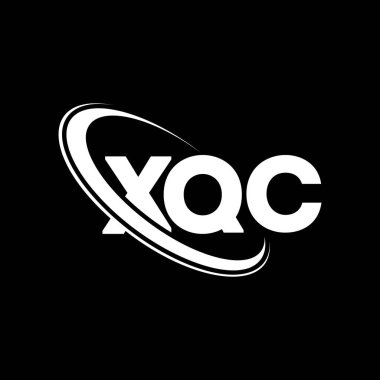 XQC logosu. XQC mektubu. XQC harf logosu tasarımı. Çember ve büyük harfli monogram logosuna bağlı XQC logosu. Teknoloji, iş ve emlak markası için XQC tipografisi.