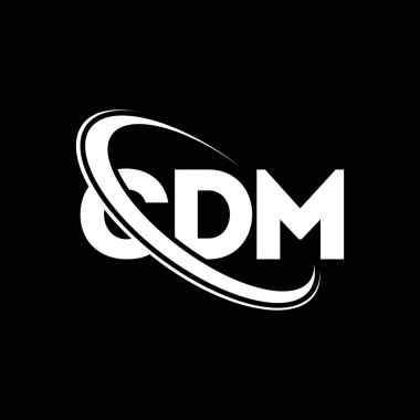 CDM logosu. CDM mektubu. CDM mektup logosu tasarımı. Çember ve büyük harfli monogram logosuna bağlı CDM logosu. Teknoloji, iş ve emlak markası için CDM tipografisi.