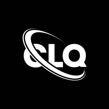 CLQ logosu. CLQ mektubu. CLQ harf logosu tasarımı. Çember ve büyük harfli monogram logosuyla birleştirilmiş CLQ logosu. Teknoloji, iş ve emlak markası için CLQ tipografisi.