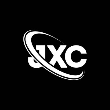 JXC logosu. JXC mektubu. JXC harf logosu tasarımı. Çember ve büyük harfli monogram logosuyla birleştirilmiş JXC logosu. Teknoloji, iş ve emlak markası için JXC tipografisi.