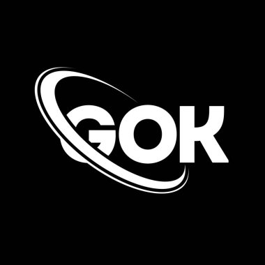 GOK logosu. GOK mektubu. GOK harf logosu tasarımı. Çember ve büyük harfli monogram logosuna bağlı GOK logosu. Teknoloji, iş ve emlak markası için GOK tipografisi. GOK logosu. GOK mektubu. GOK harf logosu tasarımı. GOK logosunun baş harfleri 