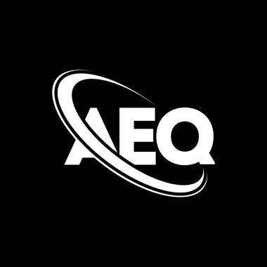 AEQ logo. AEQ letter. AEQ letter logo design. Initials AEQ logo linked with circle and uppercase monogram logo. AEQ typography for technology, business and real estate brand.
