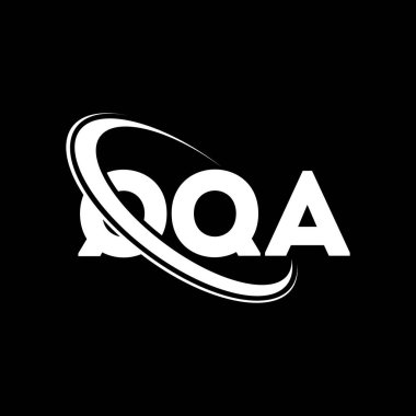 Kalite Güvence logosu. Soru cevap mektubu. QQA harfi logo tasarımı. Çember ve büyük harfli monogram logosuna bağlı baş harfler QQA logosu. Teknoloji, iş ve emlak markası için QQA tipografisi.
