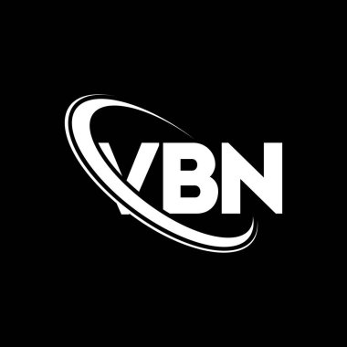 VBN logosu. VBN mektubu. VBN harf logosu tasarımı. Çember ve büyük harfli monogram logosuna bağlı VBN logosu. Teknoloji, iş ve emlak markası için VBN tipografisi.