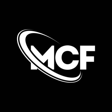 MCF logosu. MCF mektubu. MCF mektup logosu tasarımı. Çember ve büyük harfli monogram logosuna bağlı baş harfler. Teknoloji, iş ve emlak markası için MCF tipografisi.