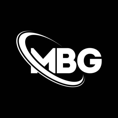 MBG logosu. MBG harfi. MBG harf logosu tasarımı. Çember ve büyük harfli monogram logosuyla birleştirilmiş MBG logosu. Teknoloji, iş ve emlak markası için MBG tipografisi.