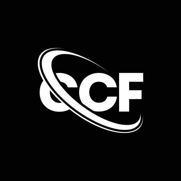 Logo Ccf Lettre Ccf Ccf Lettre Logo Design Initiales Logo — Image vectorielle