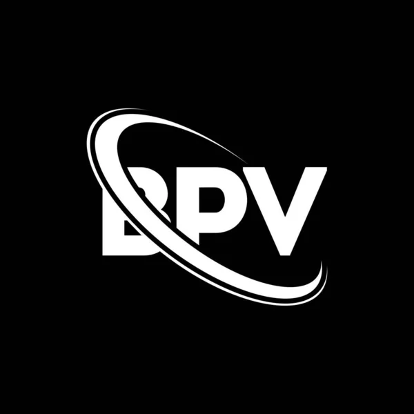 Logo Bpv Lettera Del Bpv Design Del Logo Della Lettera — Vettoriale Stock