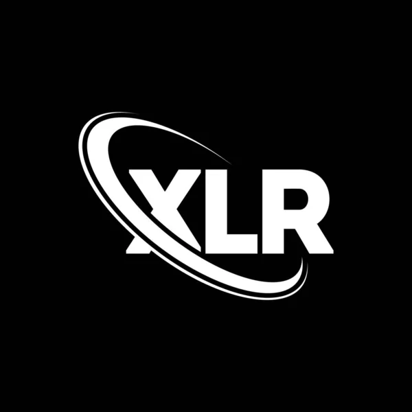 Xlr Logotyp Xlr Brev Utformning Xlr Bokstavslogotypen Initialer Xlr Logotypen — Stock vektor
