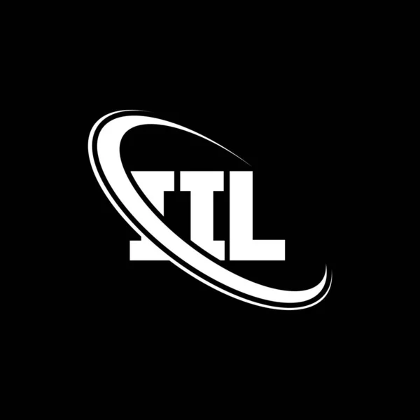 Üçüncü Logo Üçüncü Mektup Iil Harf Logosu Tasarımı Çember Büyük — Stok Vektör