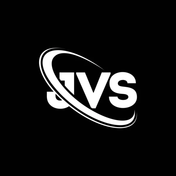 Jvsロゴ Jvsの手紙 Jvsレターロゴデザイン 初期のJvsロゴはサークルロゴと大文字のモノグラムロゴにリンクされています JvsタイポグラフィForテクノロジー ビジネス 不動産ブランド — ストックベクタ